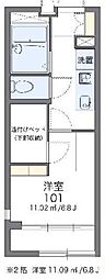 レオパレス中央2 1Kの間取図画像