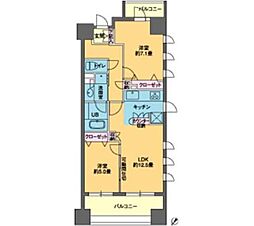 ParkCube日本橋水天宮 2LDKの間取図画像