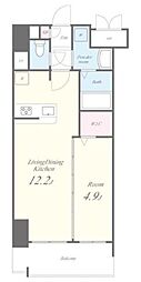 浅草グレイスフルリッチマンション 1LDKの間取図画像