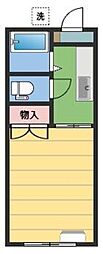 マルナカハイツ 1Kの間取図画像