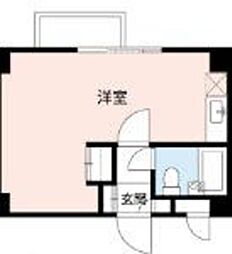 湯島アパートメントハウス ワンルームの間取図画像