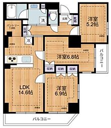 Evergreen 3LDKの間取図画像