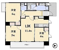 プロスペクト川崎 3LDKの間取図画像