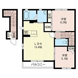 マシェリ3 2LDKの間取図画像