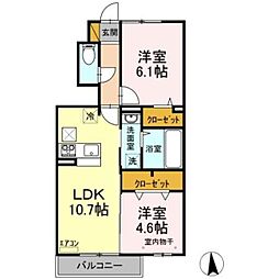 クライスファイブ 2LDKの間取図画像