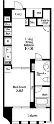 Primal新宿若松町 1LDKの間取図画像