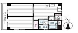 アーバンハウス宮地 2DKの間取図画像