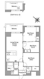 コンフォリア・リヴ豊洲キャナル 3LDKの間取図画像