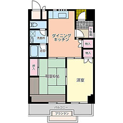 メゾン桜 2DKの間取図画像