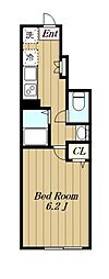 MQuarto永山 1Kの間取図画像