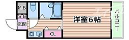 エクセレント上新8 1Kの間取図画像
