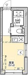 PROTO武蔵小山3 ワンルームの間取図画像