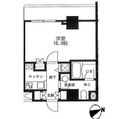 カスタリア門前仲町2 1Kの間取図画像