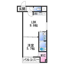 フジパレス新中通3番館 1LDKの間取図画像