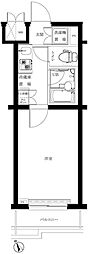 ルーブル喜多見 1Kの間取図画像