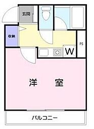 シャローム根津 1Kの間取図画像