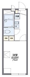 レオパレス一の宮 1Kの間取図画像