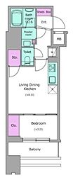 NL武蔵小杉レジデンス 1LDKの間取図画像