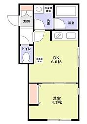 モンレーヴ本駒込 1階1DKの間取り