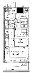 勝どきザ・タワー 1LDKの間取図画像