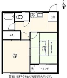 ロイヤルハイツ 2Kの間取図画像