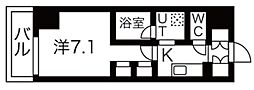 シーズンフラッツ押上サウス 11階1Kの間取り