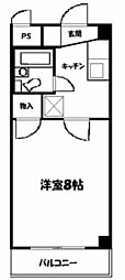 リバーコープ草加 1Kの間取図画像