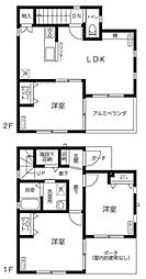今坂貸家 B号棟 1階3LDKの間取り