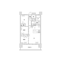 八王子レジデンス 6階2LDKの間取り