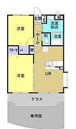 ウインパル2 2LDKの間取図画像