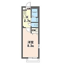 パサージュ常盤平 00201 ｜ 千葉県松戸市常盤平西窪町2-24（賃貸アパート1K・2階・25.60㎡） その2