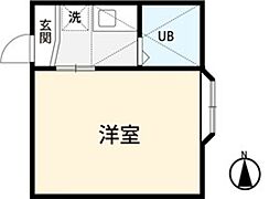 ライフピアシャルム 1階1Kの間取り