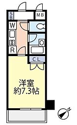 グランヴァン上板橋 1Kの間取図画像