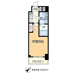 GRAN PASEO金町 8階1Kの間取り