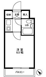 鹿友ディアプラザ巣鴨第2 1Kの間取図画像