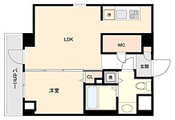HF中野坂上レジデンス 1LDKの間取図画像