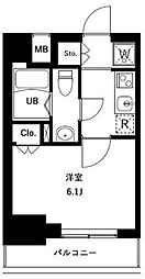 URBANPARKお花茶屋 1Kの間取図画像