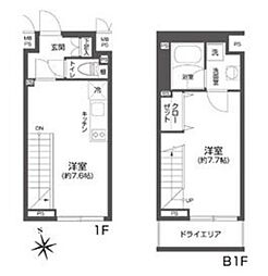 LEGALAND高円寺 1階1LDKの間取り