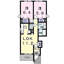 アルエットNEO 2LDKの間取図画像
