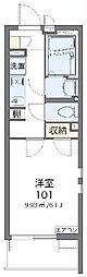 クレイノプレミール蕨 1Kの間取図画像