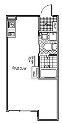 Cocoon.K 1階ワンルームの間取り