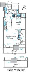 パークアクシス豊洲キャナル 1LDKの間取図画像