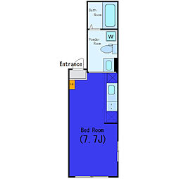 JR京浜東北・根岸線 大森駅 徒歩14分の賃貸マンション 4階1Kの間取り