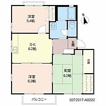 ディアスクレール A0202 ｜ 大分県中津市中央町１丁目4-21（賃貸アパート3DK・2階・54.81㎡） その2