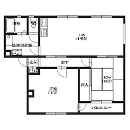 ソミュール21 2LDKの間取図画像