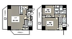 トレステージ目黒 17階2LDKの間取り