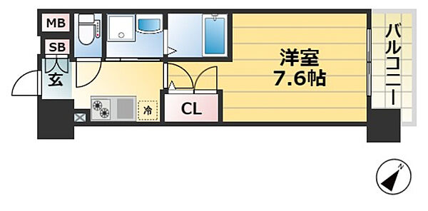 エスリード神戸三宮パークビュー ｜兵庫県神戸市中央区御幸通２丁目(賃貸マンション1R・5階・24.79㎡)の写真 その2