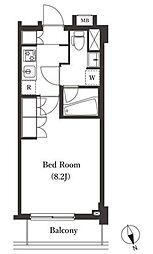 ARKMARK大森西 2階1Kの間取り