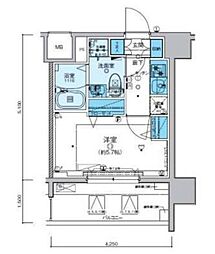 リヴシティ横濱新川町弐番館 1Kの間取図画像