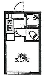 WILL2 ワンルームの間取図画像